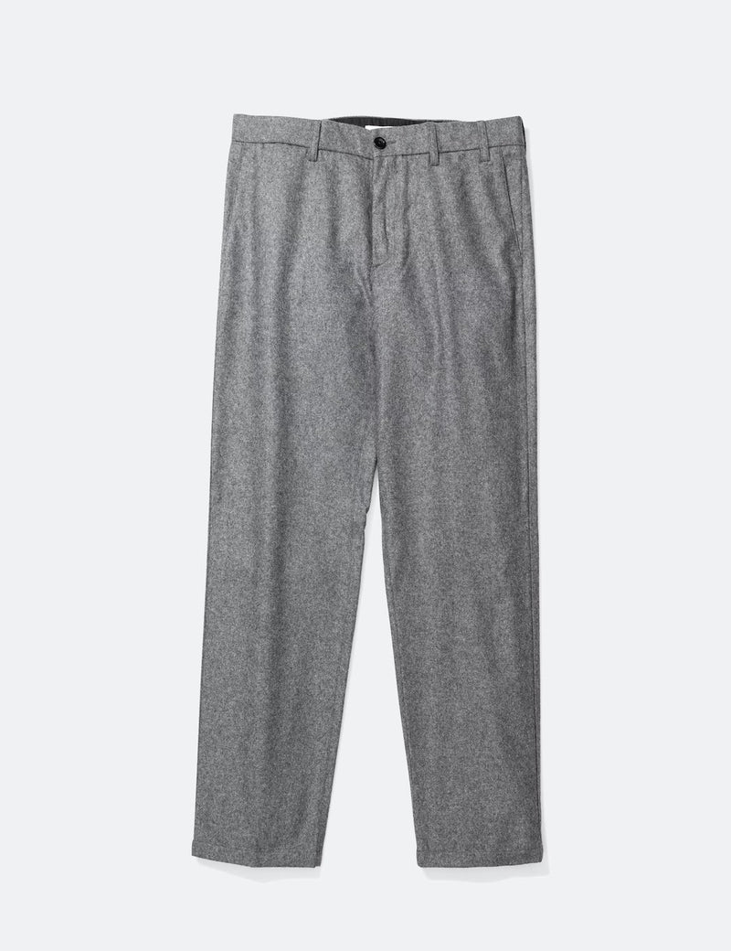 Norse Projects Aros Chino (Wool) - Charcoal Grey Melange