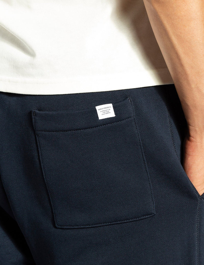 Norse Projects Falun Classic Sweatpant - Dark Navy Blue