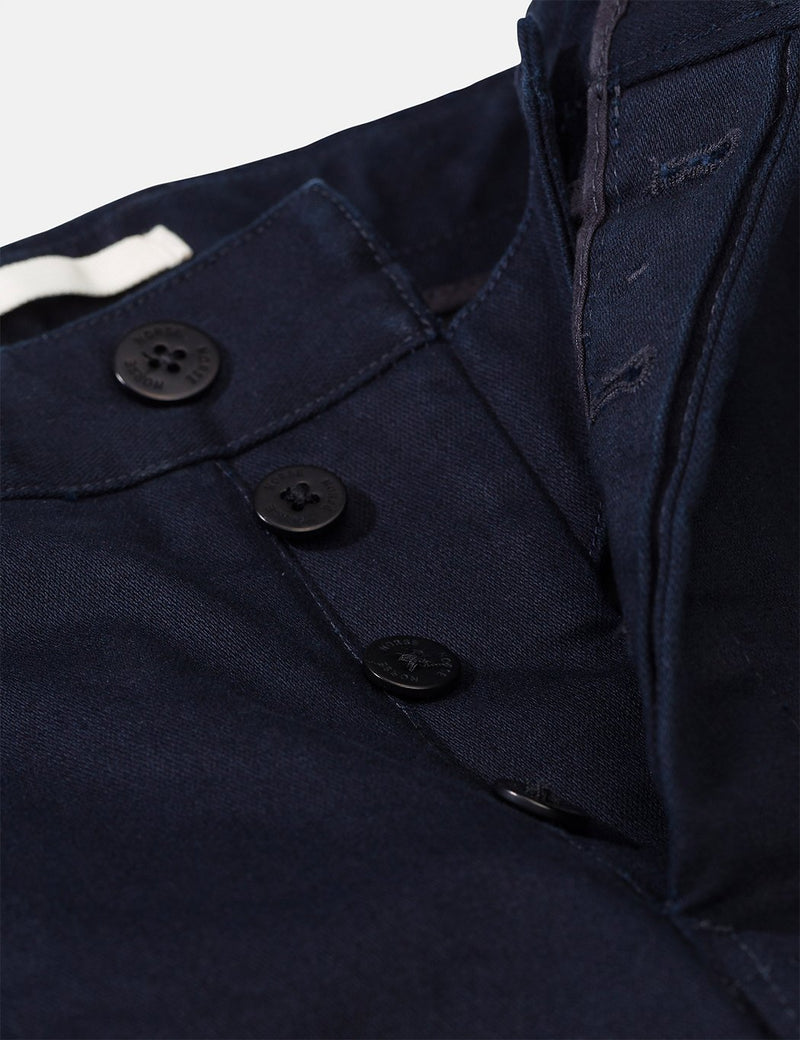 Norse Projects Aros Regular Pants (Light Stretch) - Dark Navy Blue