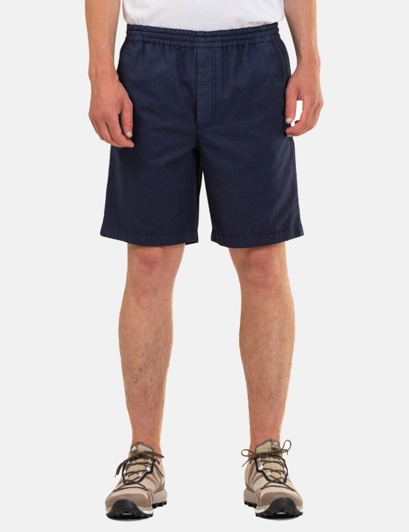 Norse Projects Evald Canvas Work Shorts - Navy Blue