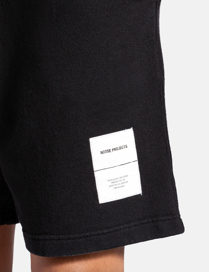 Norse Projects Vanya Tab Series Sweat Shorts - Black