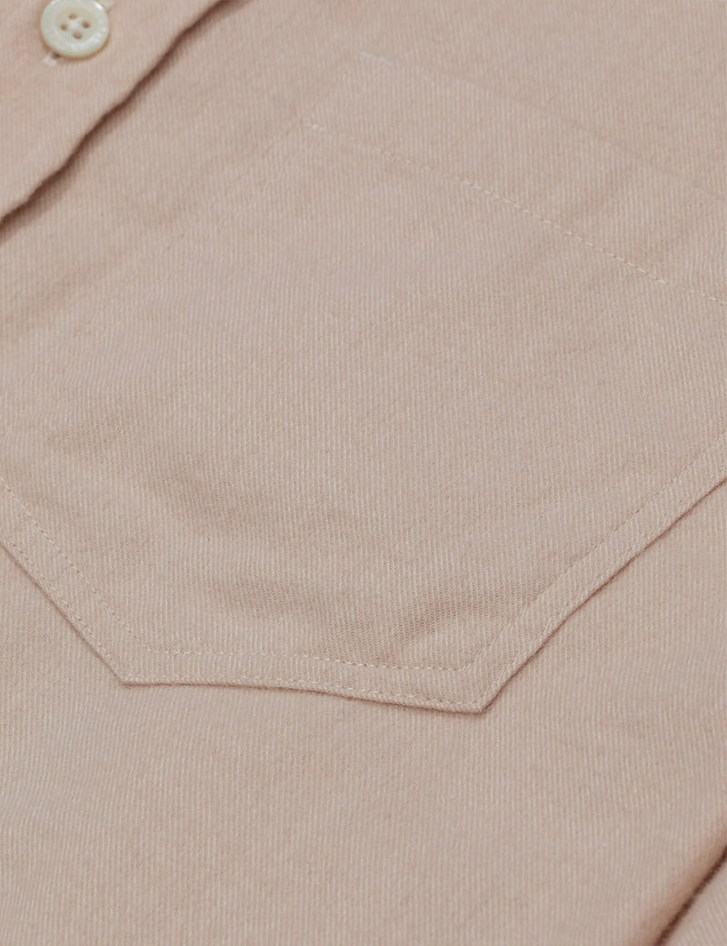 Norse Projects Anton Brushed Flannel Shirt - Oatmeal