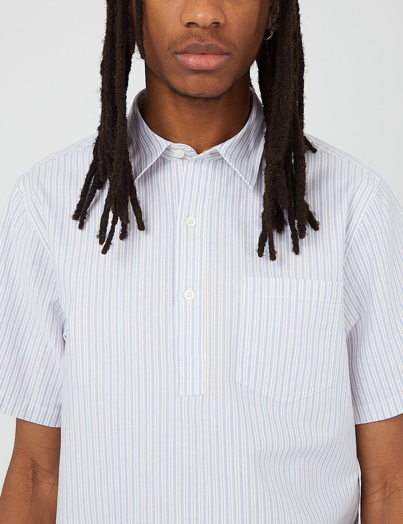 Norse Projects Oscar Oxford SS Shirt - Clouded Blue