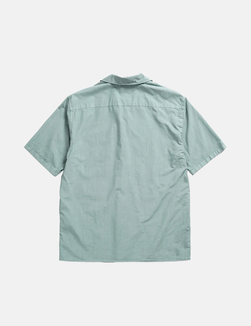 Norse Projects Carsten Short Sleeve Shirt (Tencel) - Mineral Blue