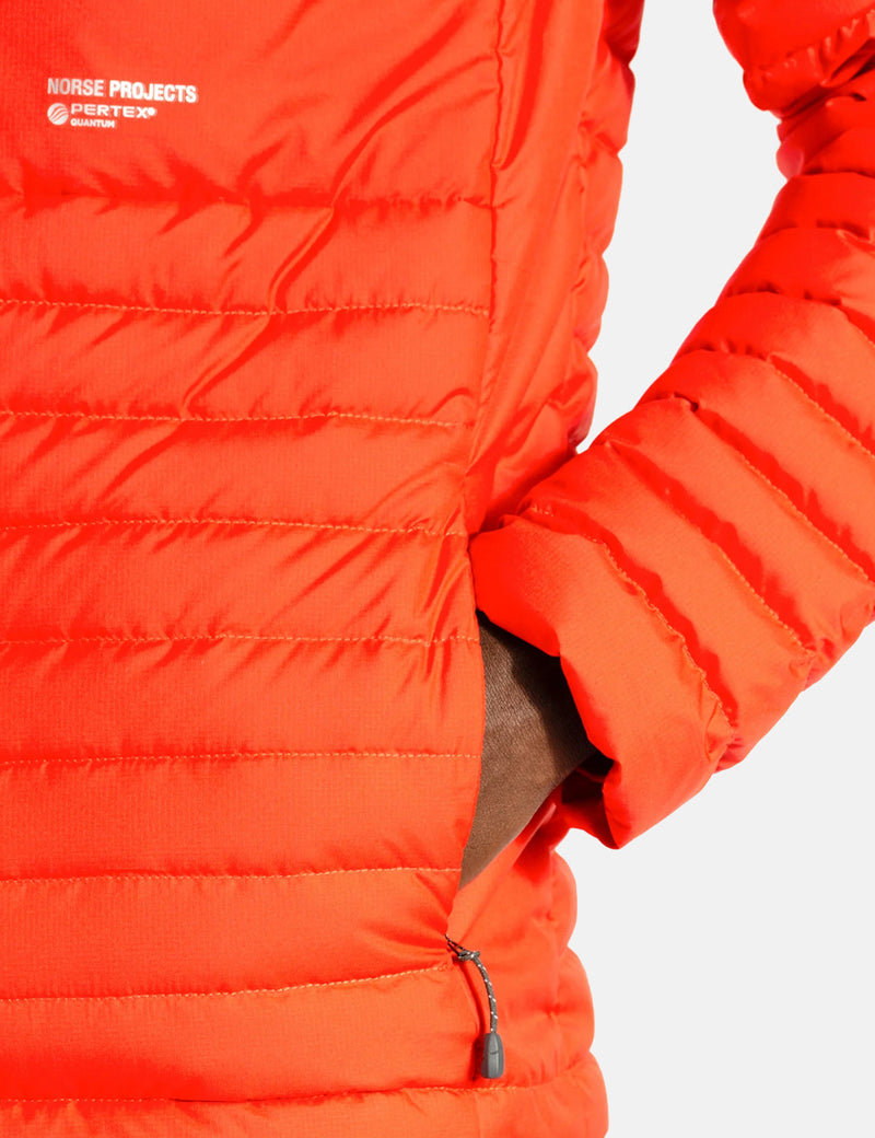 Norse Projects Alta Light Down Pertex Jacket - Rescue Orange
