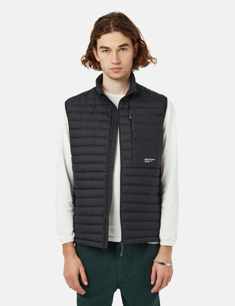 Norse Projects Birkholm Light Down Pertex Vest - Dark Navy Blue