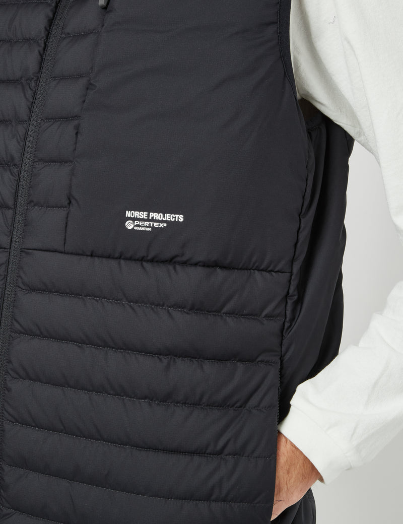 Norse Projects Birkholm Light Down Pertex Vest - Dark Navy Blue