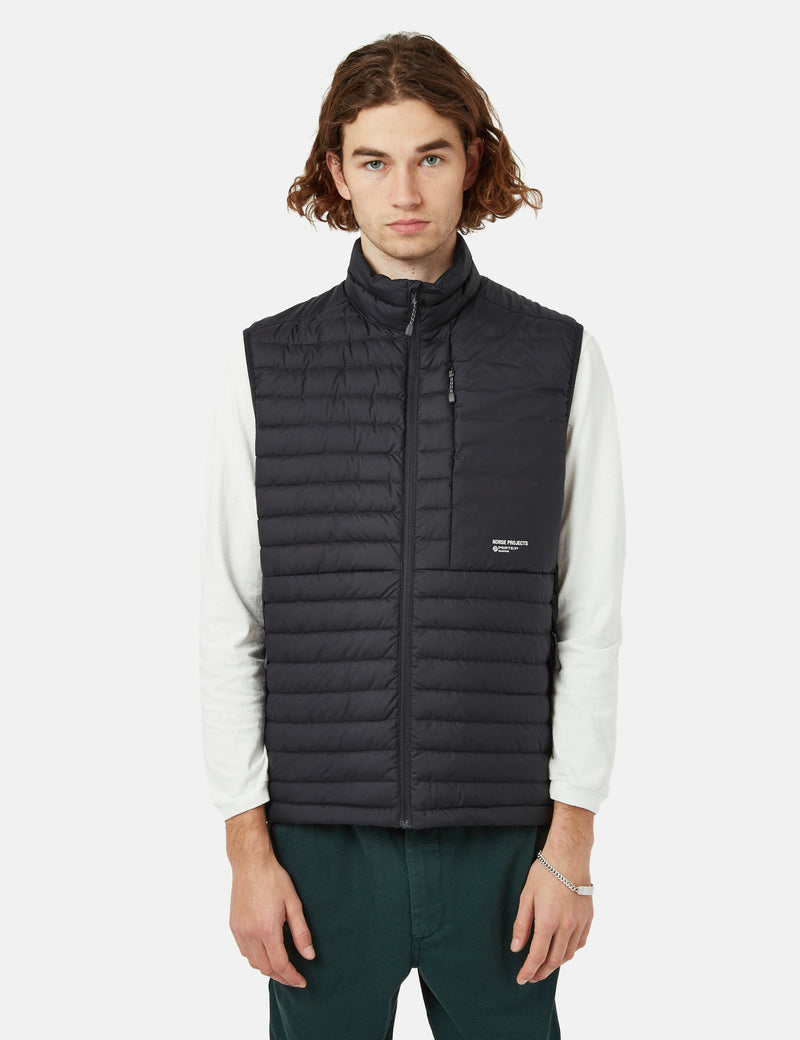 Norse Projects Birkholm Light Down Pertex Vest - Dark Navy Blue