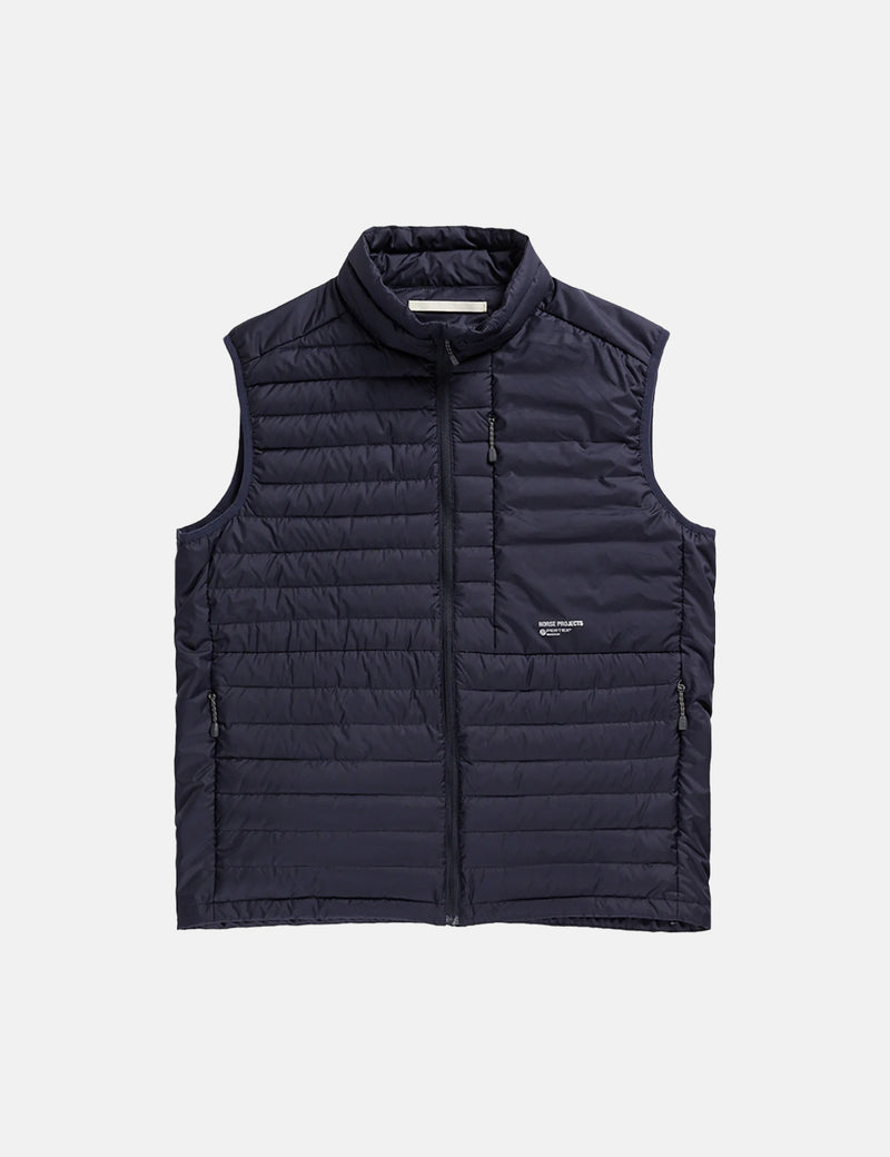 Norse Projects Birkholm Light Down Pertex Vest - Dark Navy Blue