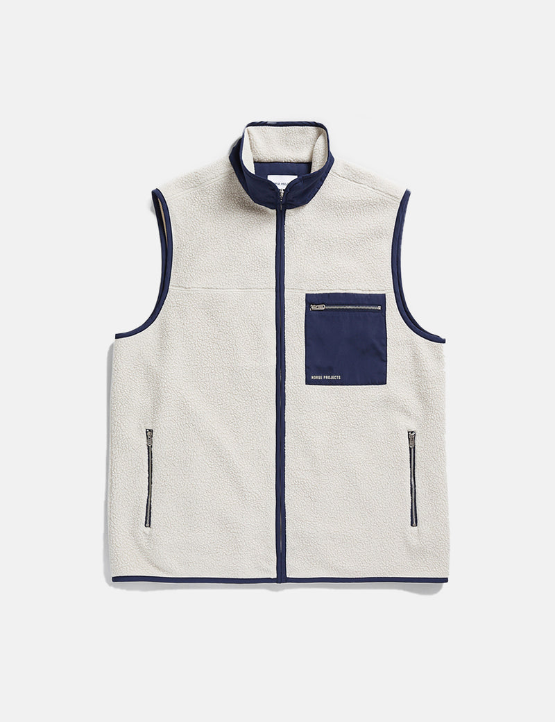 Norse Projects Frederik Fleece Vest - Oatmeal