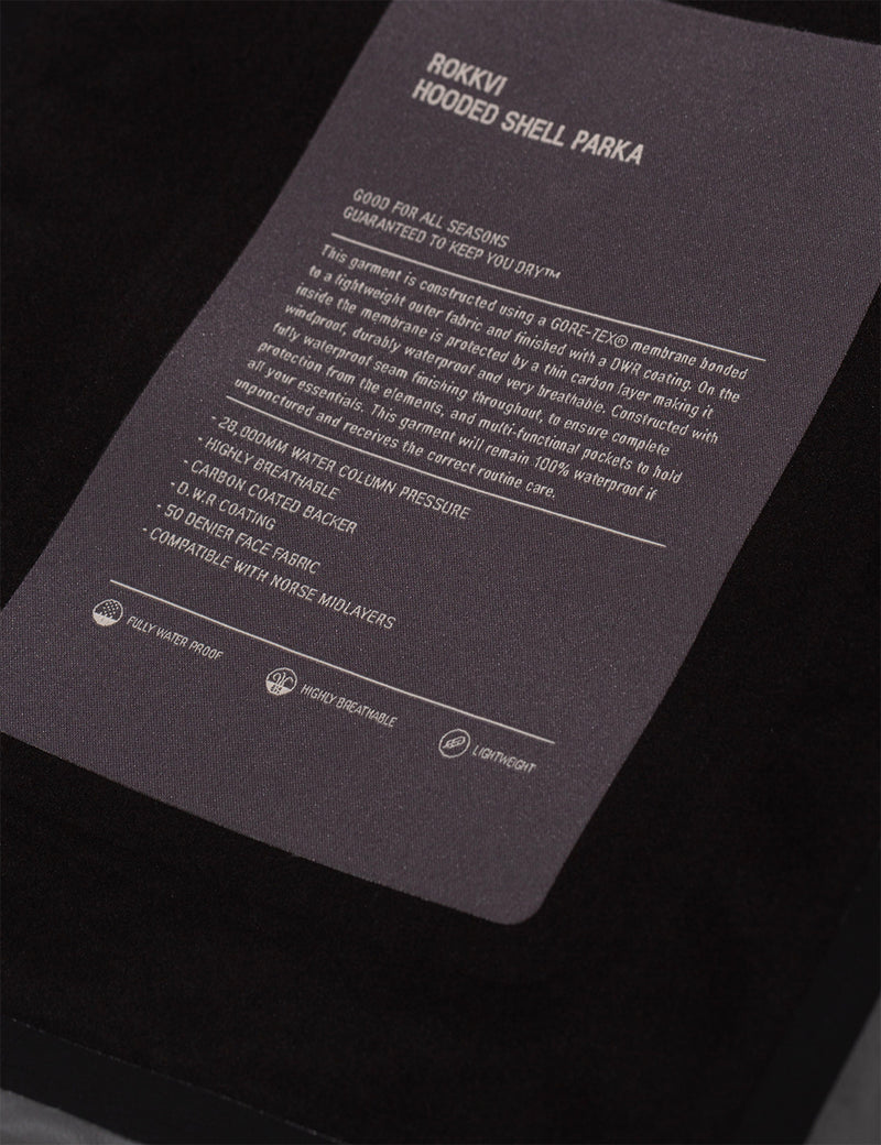 Norse Projects Rokkvi Shell Gore Tex - Black