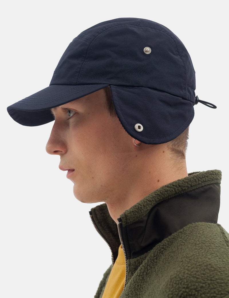 Norse Projects Nylon Flap Cap - Dark Navy Blue