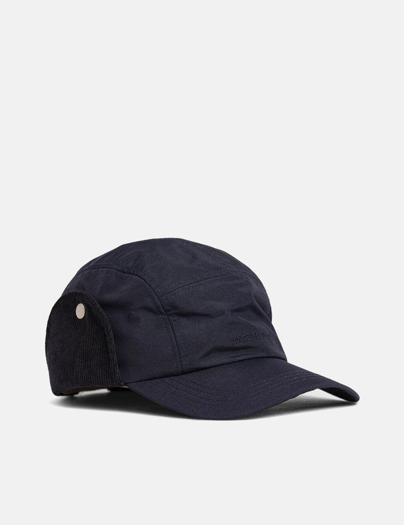 Norse Projects Nylon Flap Cap - Dark Navy Blue