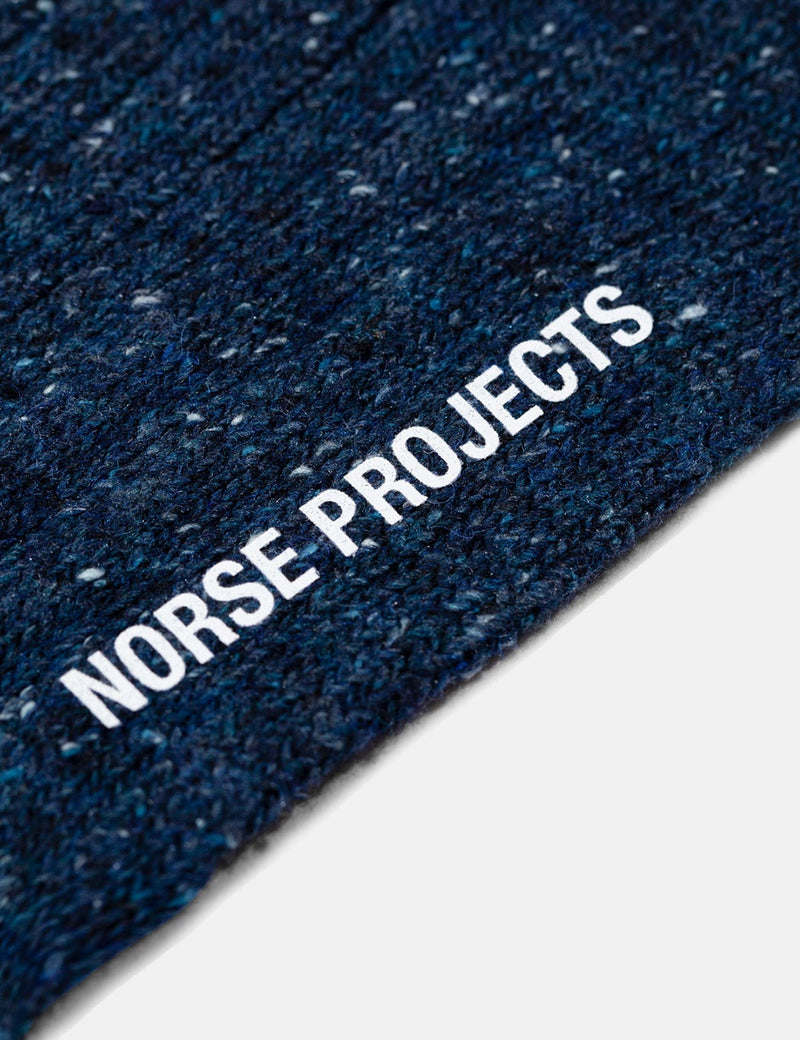 Norse Projects Bjarki Neps Socks - Dark Navy