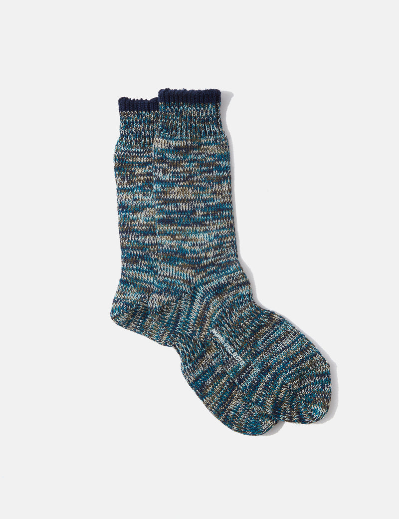 Norse Projects Ebbe Twist Socks - Dark Navy Blue