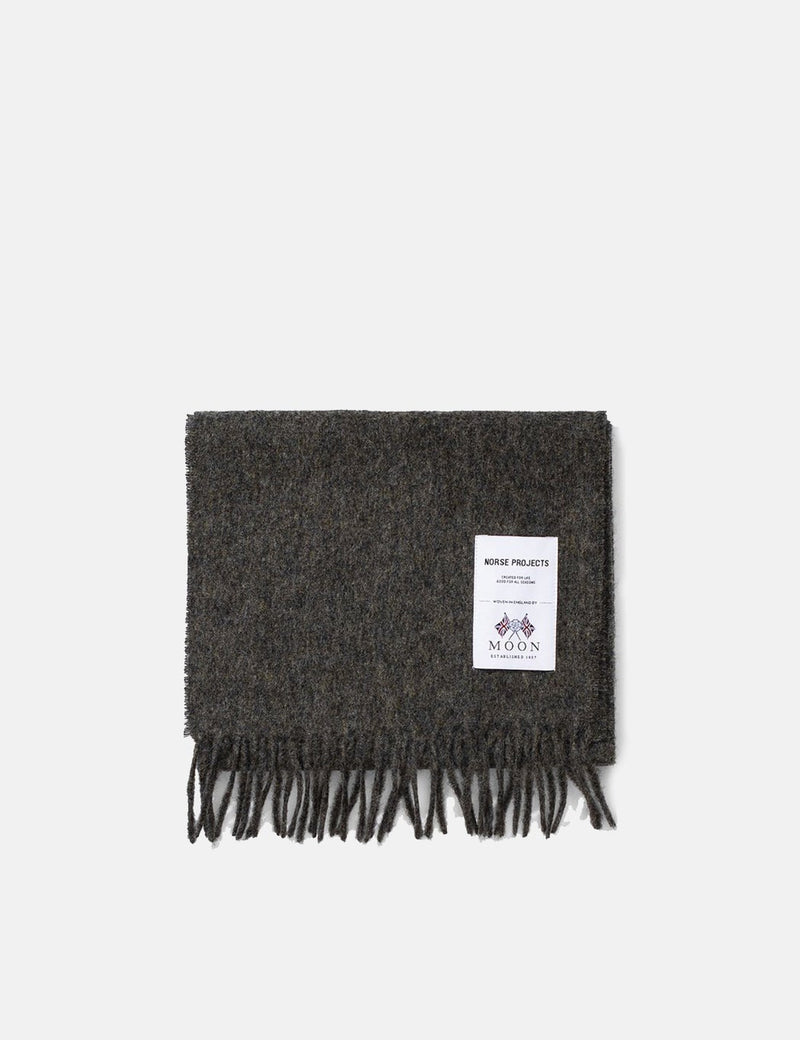 Norse Projects Moon Lambswool Scarf - Charcoal Melange