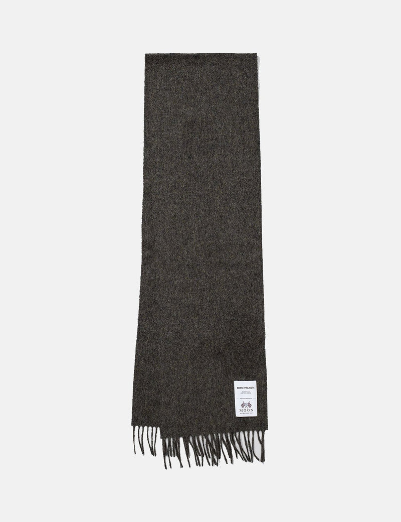 Norse Projects Moon Lambswool Scarf - Charcoal Melange