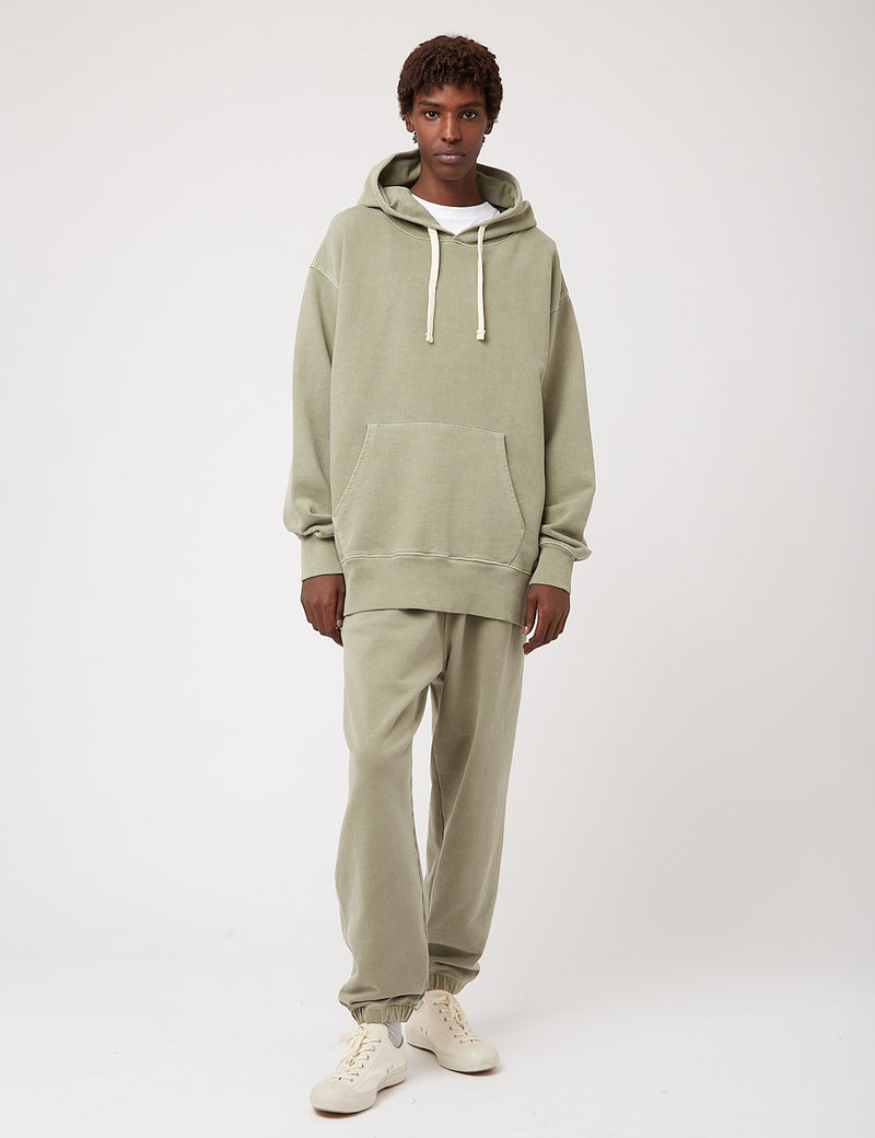 Nigel Cabourn Arrow Hooded Sweatshirt - Army Green