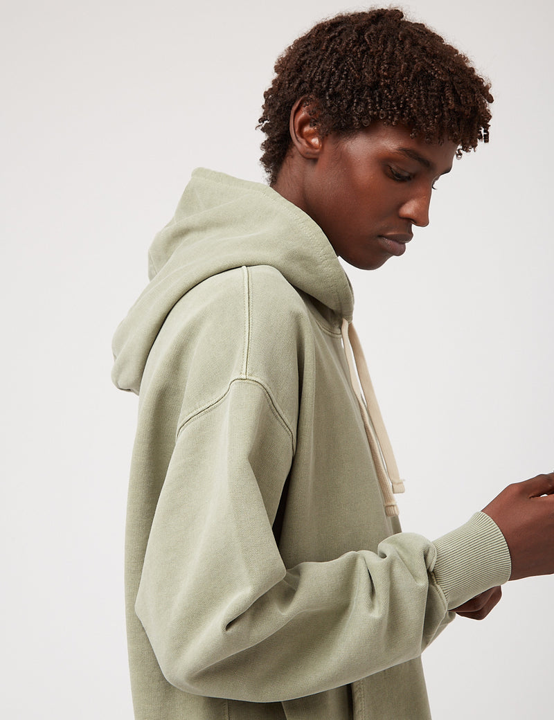 Nigel Cabourn Arrow Hooded Sweatshirt - Army Green | Article.