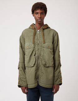 Nigel Cabourn Quilted Parka Jacket - Army Green