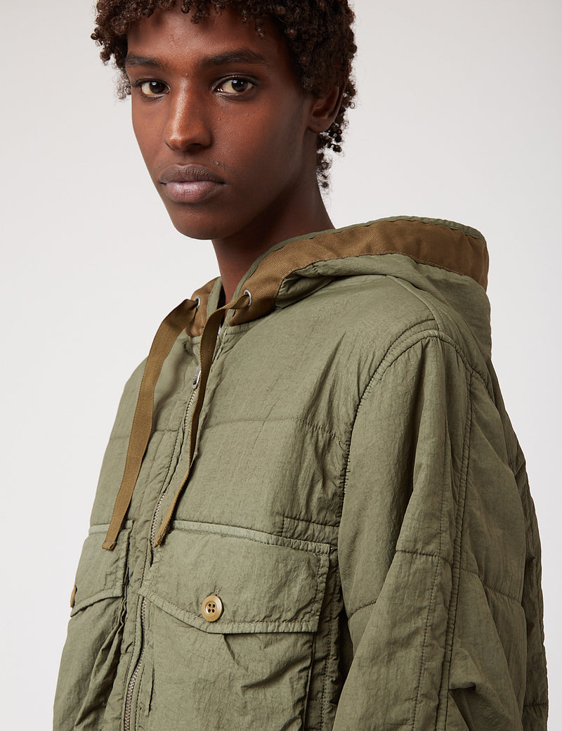 Nigel Cabourn Quilted Parka Jacket - Army Green