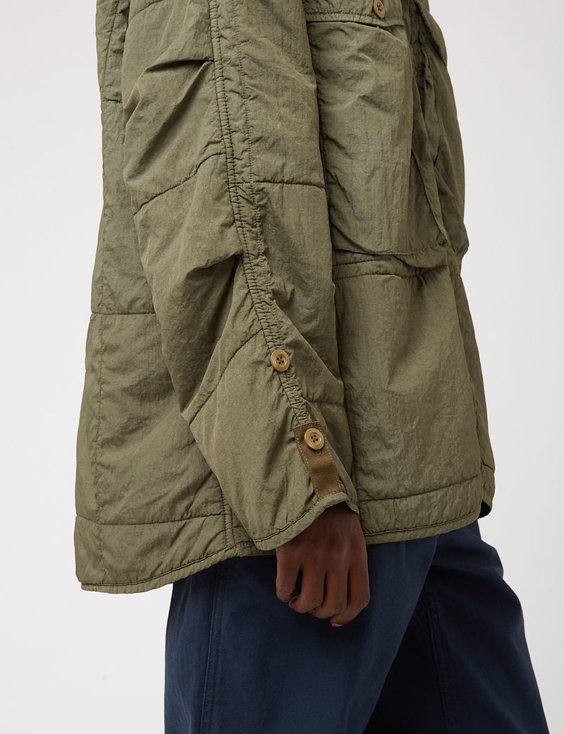 Nigel Cabourn Quilted Parka Jacket - Army Green