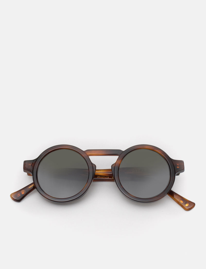 Oscar Deen Panda Sunglasses - Umber Brown/Moss Green