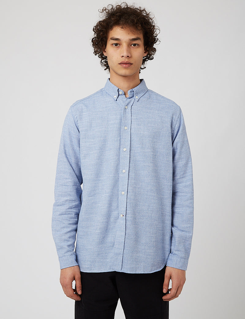 Oliver Spencer Brook Shirt - Bookham Blau