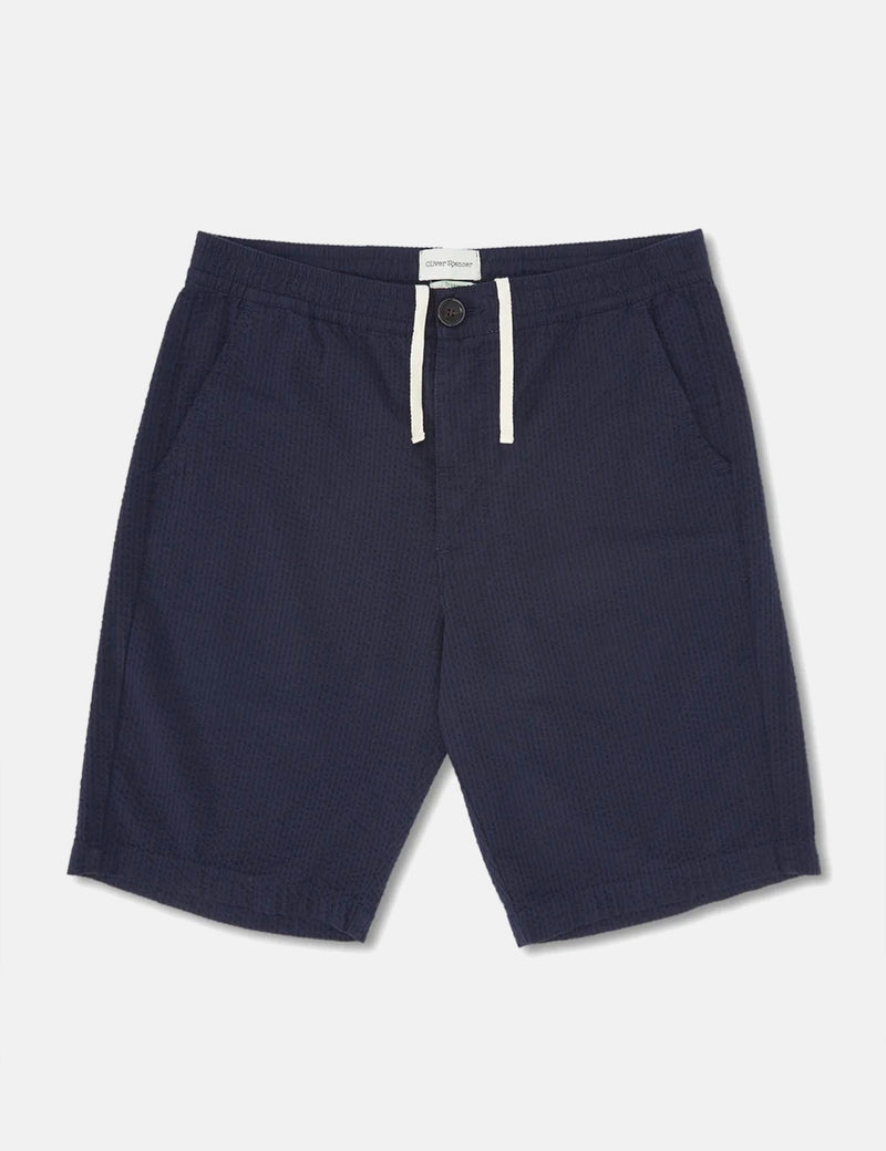 Oliver Spencer Drawstring Shorts - Hattison Navy Blue