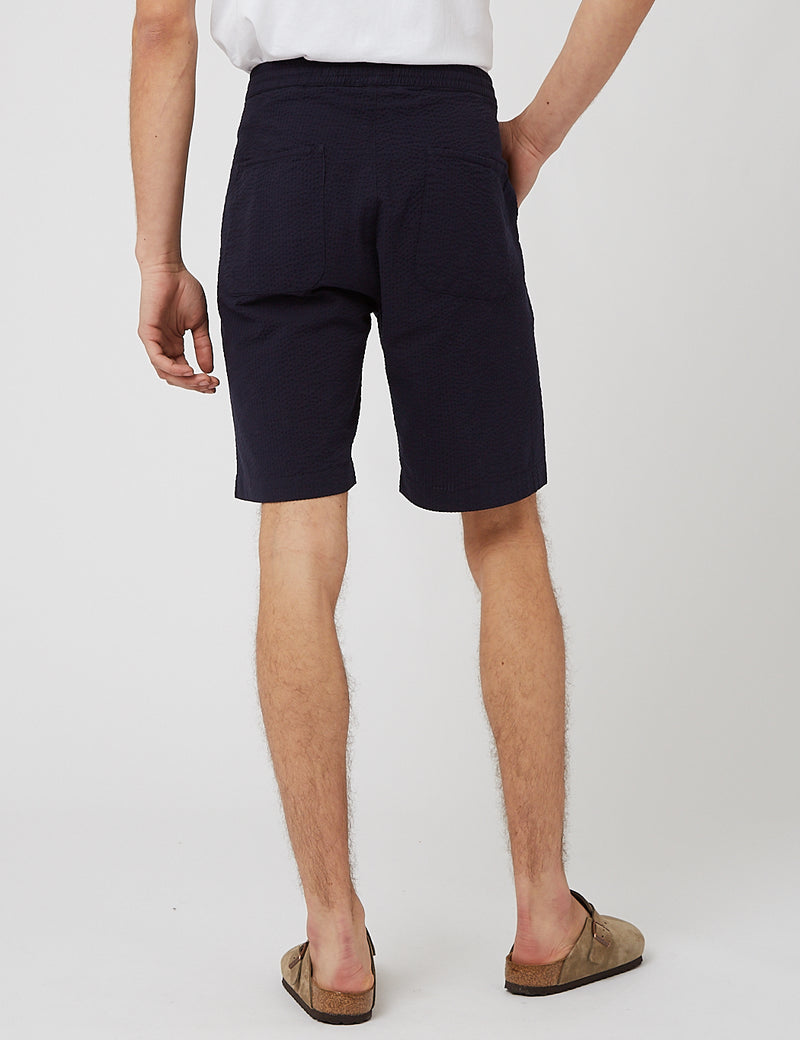 Oliver Spencer Drawstring Shorts - Hattison Navy Blue