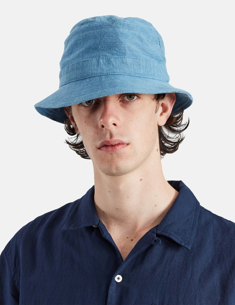 Universal Works Bucket Hat (Denim) - Pale Indigo Blue