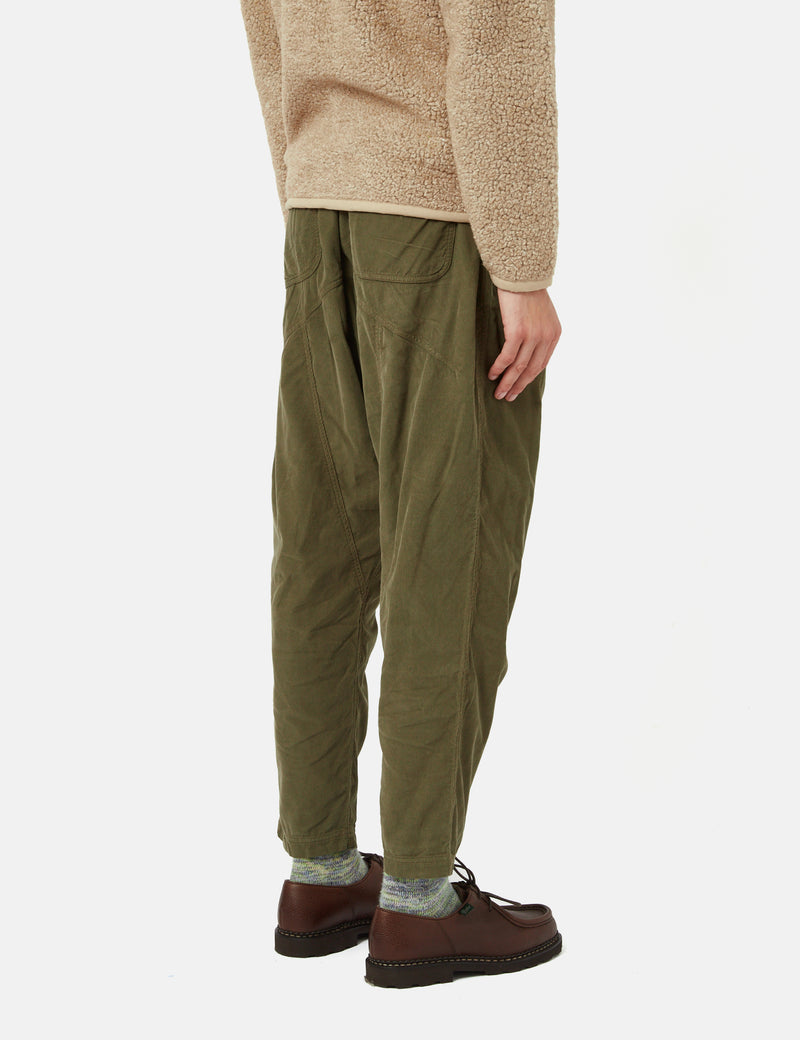 Universal Works Kyoto Work Pant (Cord) - Bright Olive Green