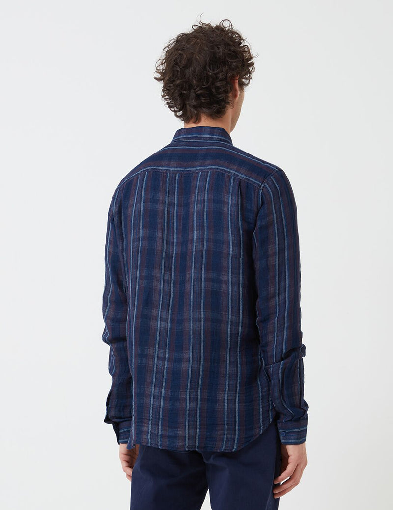 YMC Curtis Shirt - Navy Stripe