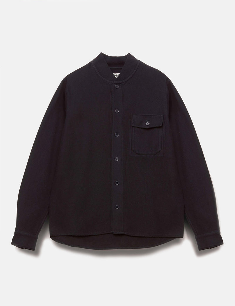 YMC Delinquents Rib Collar Shirt - Black