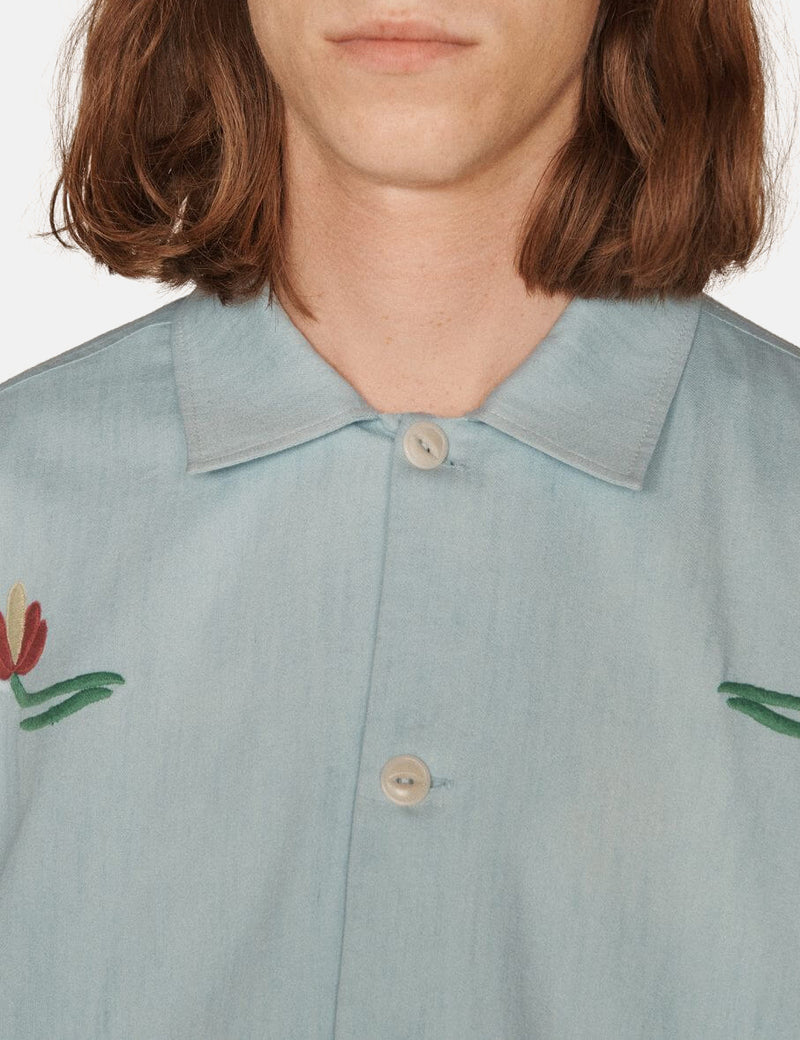 YMC PJ Shirt - Indigo Bleach