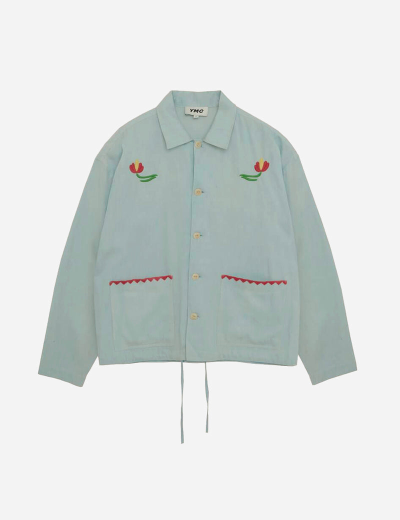 YMC PJ Shirt - Indigo Bleach