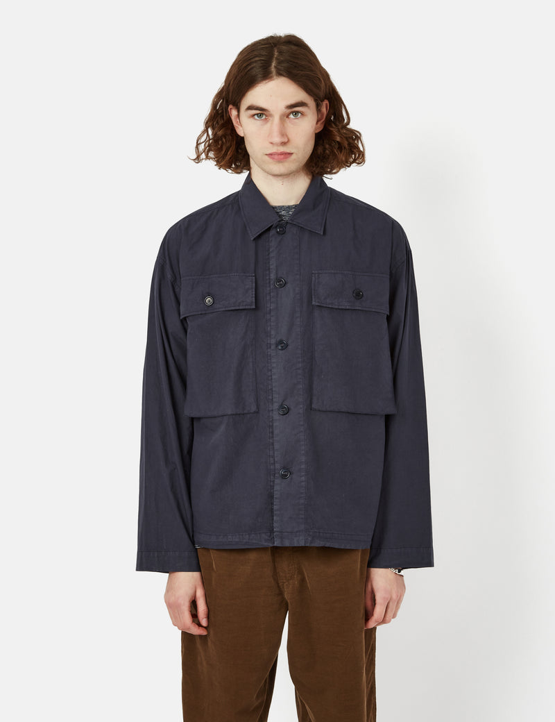 navy blue military shirt