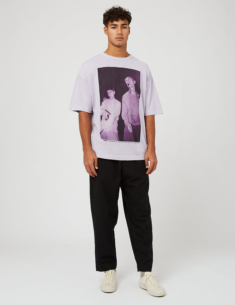 YMC x Museum of Culture Rave Print T-Shirt - Lilac