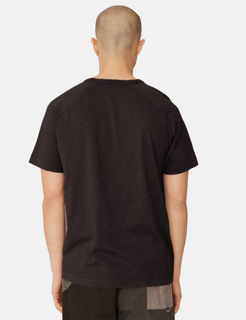 YMC Television Raglan T-Shirt - Black