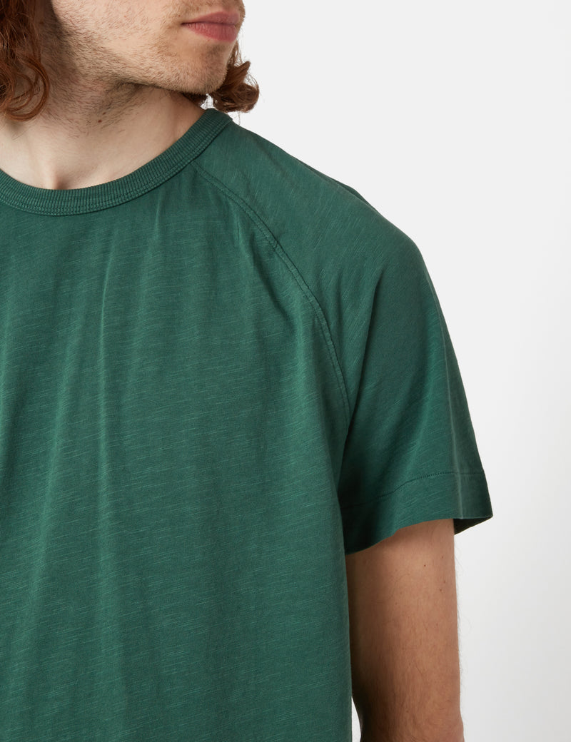 YMC Television Raglan T-Shirt (Organic Cotton) - Green