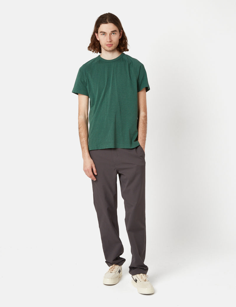 YMC Television Raglan T-Shirt (Organic Cotton) - Green