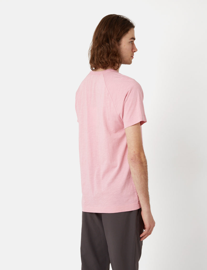 YMC Television Raglan T-Shirt (Organic Cotton) - Pink