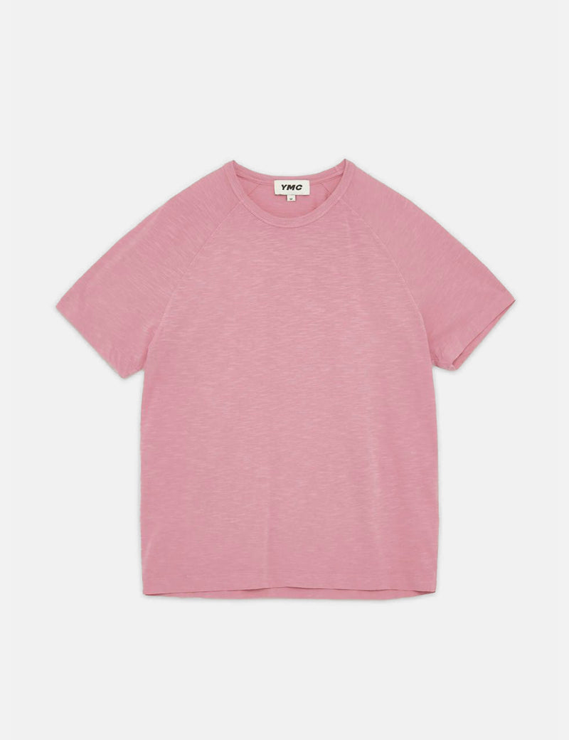 YMC Television Raglan T-Shirt (Organic Cotton) - Pink