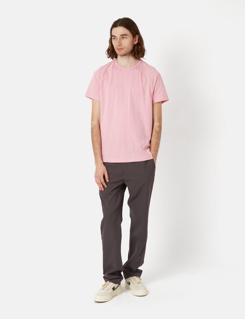 YMC Television Raglan T-Shirt (Organic Cotton) - Pink