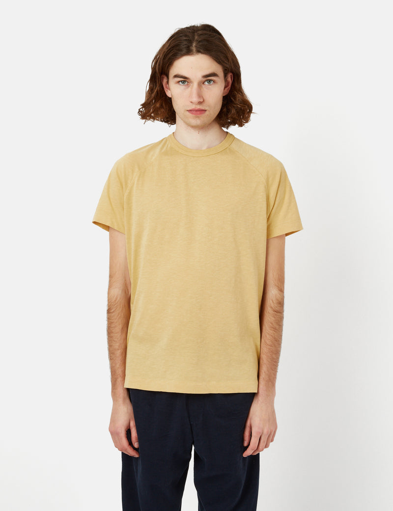 YMC Television Raglan T-Shirt (Organic Cotton) - Sand