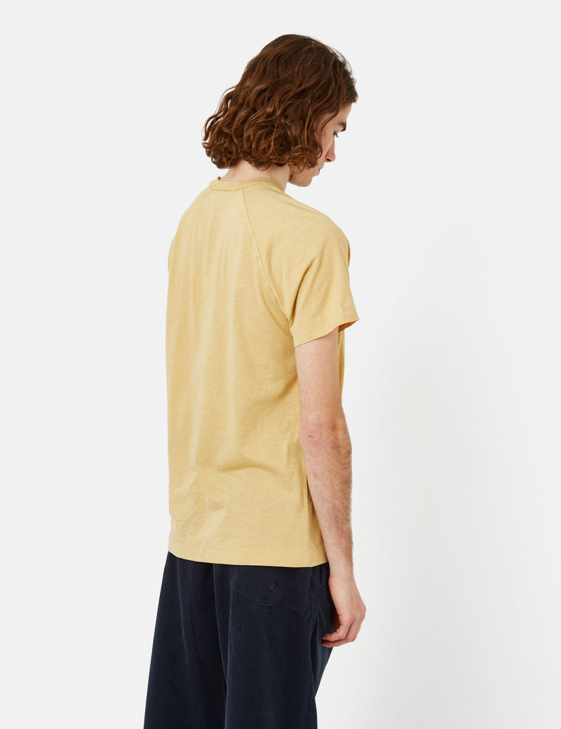 YMC Television Raglan T-Shirt (Organic Cotton) - Sand