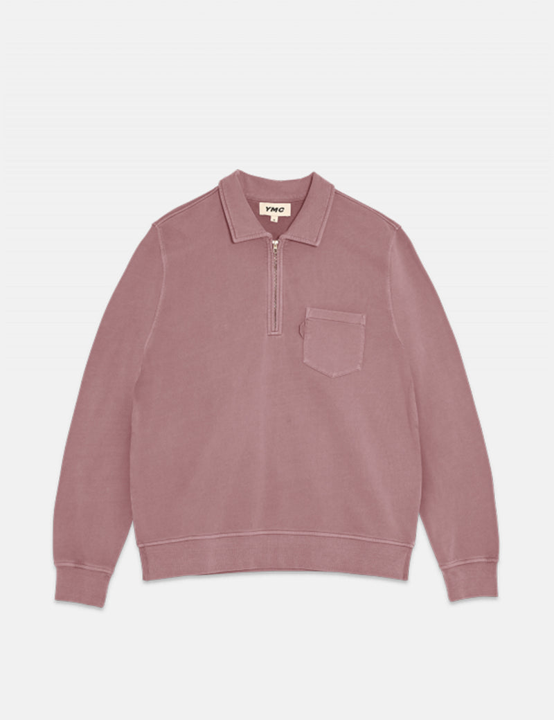 YMC Sudgen Quarter-Zip Sweatshirt - Purple