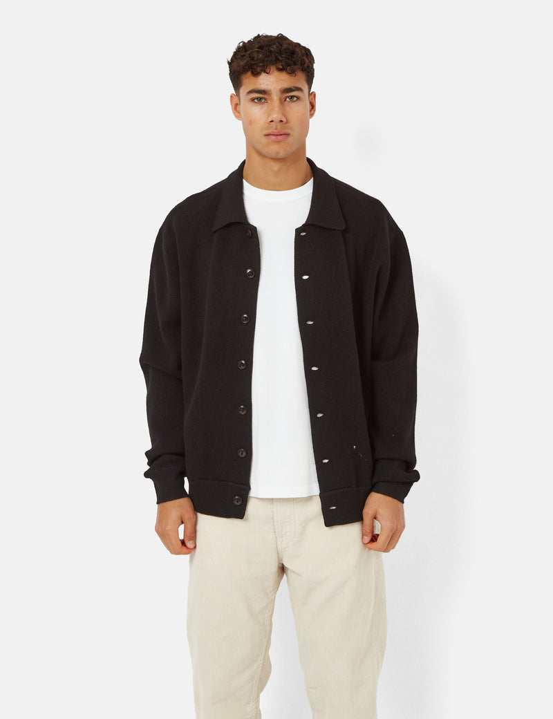 YMC Rat Pack Cardigan (Merino Wool) - Black