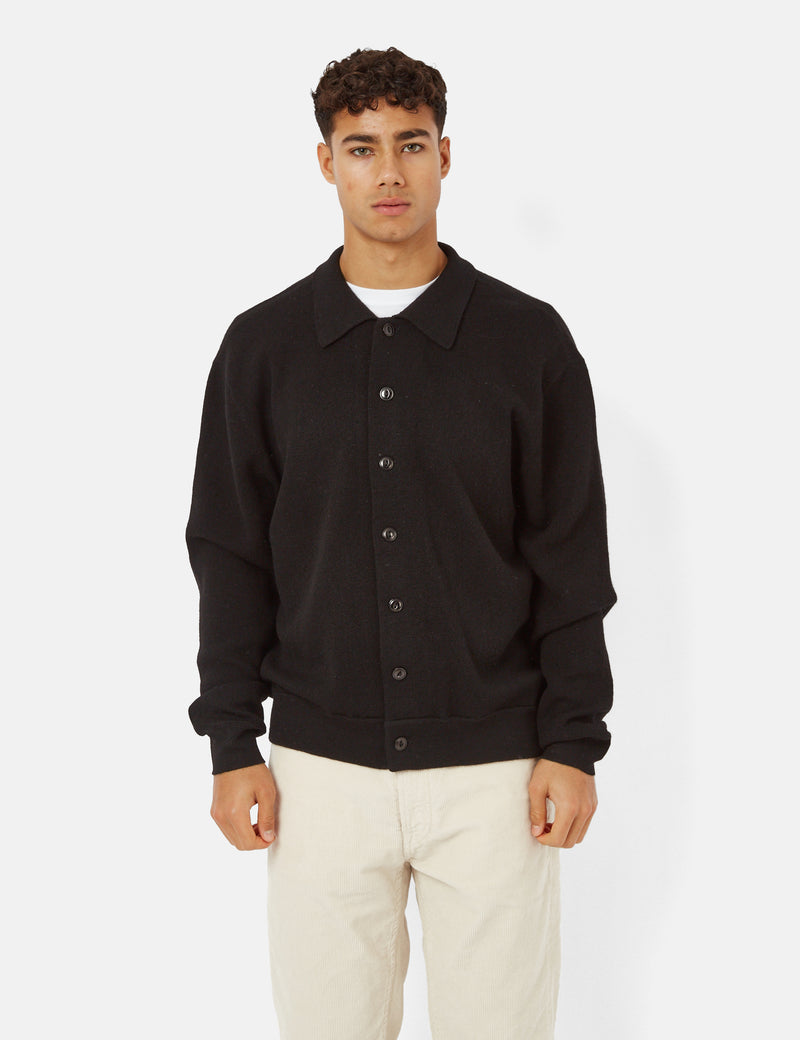 YMC Rat Pack Cardigan (Merino Wool) - Black