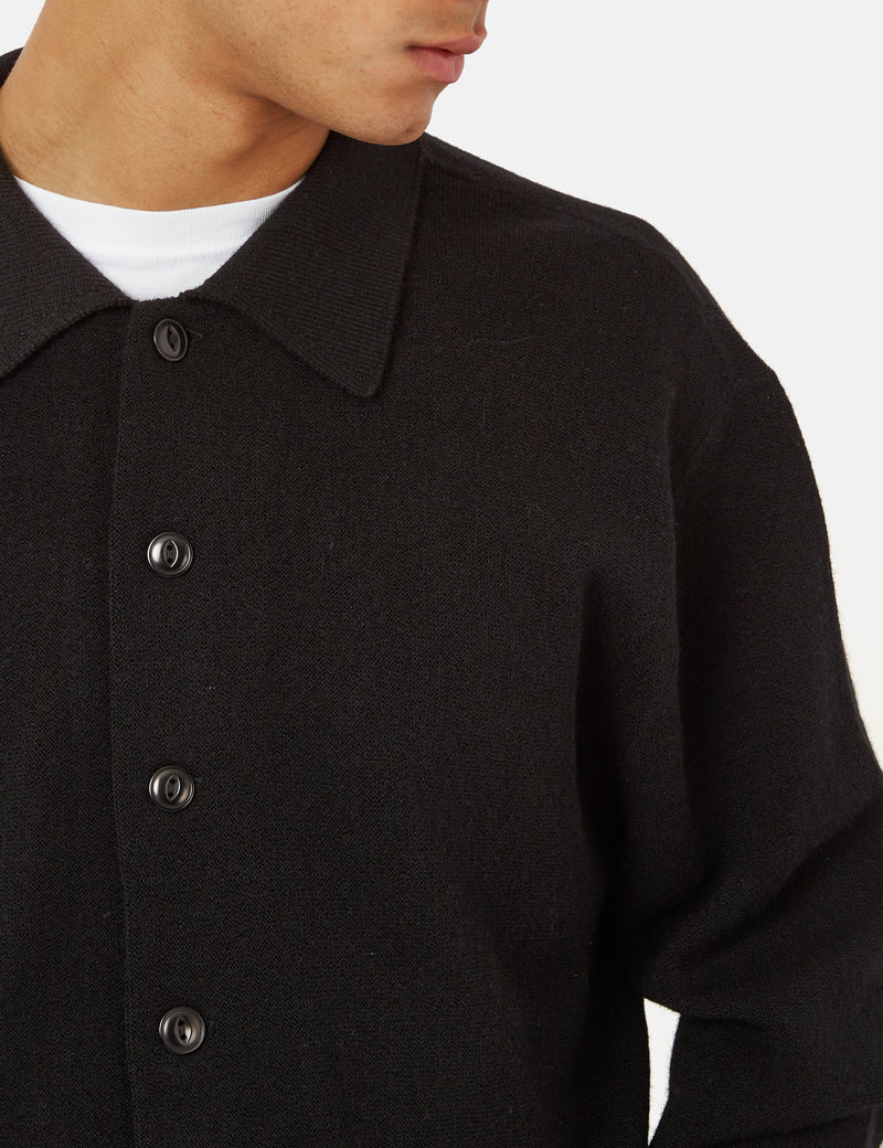 YMC Rat Pack Cardigan (Merino Wool) - Black